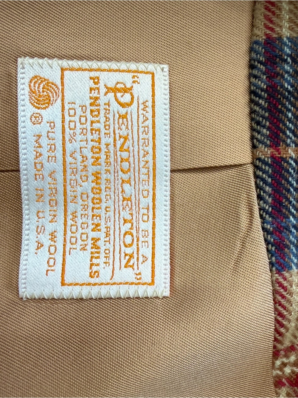 Pendleton Plaid Blazer in Blue, Tan and Red - Picture 9 of 15